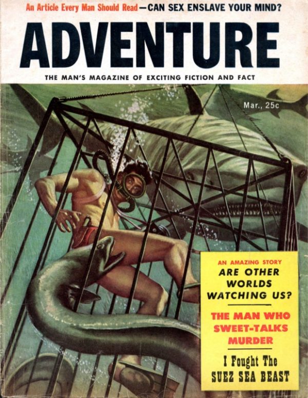 21199932-Adventure - 1957 03 March - Cover By Mort Kunstler as Emmett Kaye