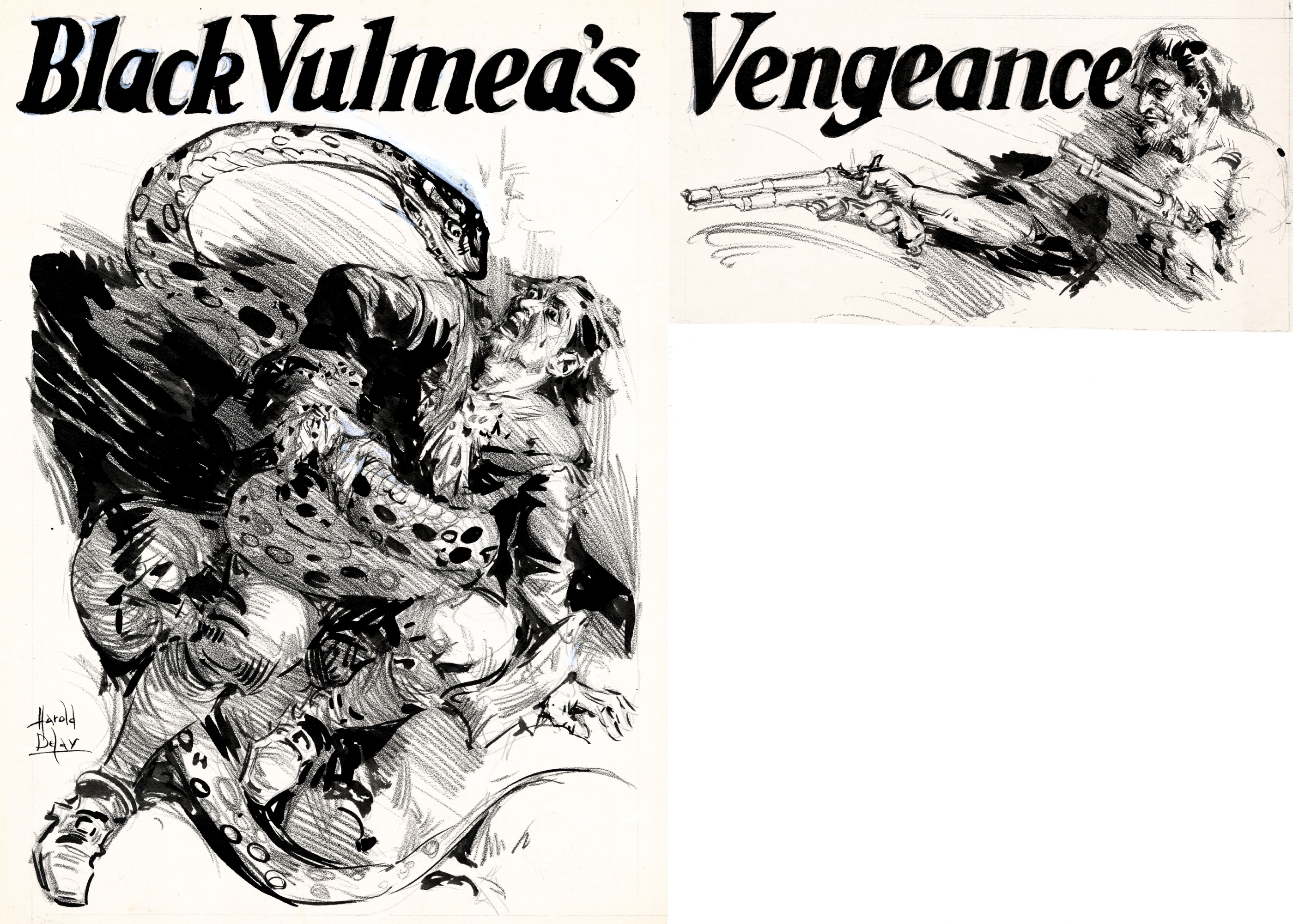 Harold Delay Black Vulmea's Vengeance pulp prelim