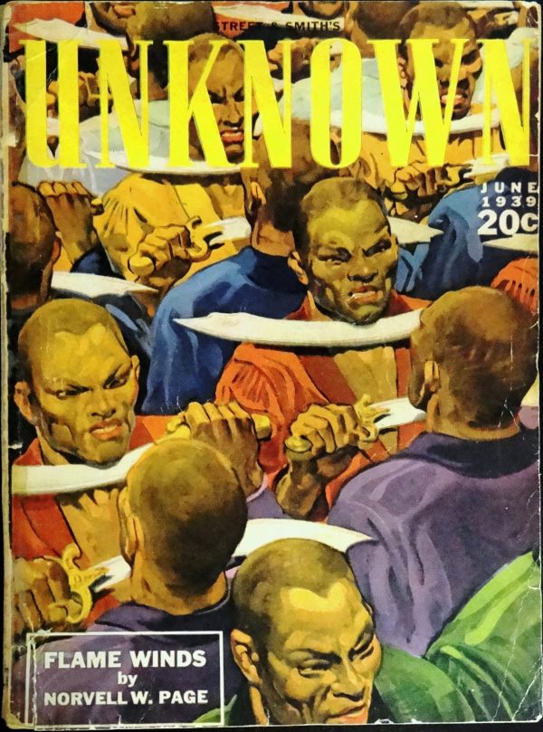 Unknown Vol. 1, No. 4 (June, 1939).  Cover Art by H. W. Scott
