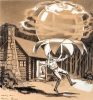 Hans Waldemar Wesso Astounding Stories Stolen Brains Illustration Original Art thumbnail