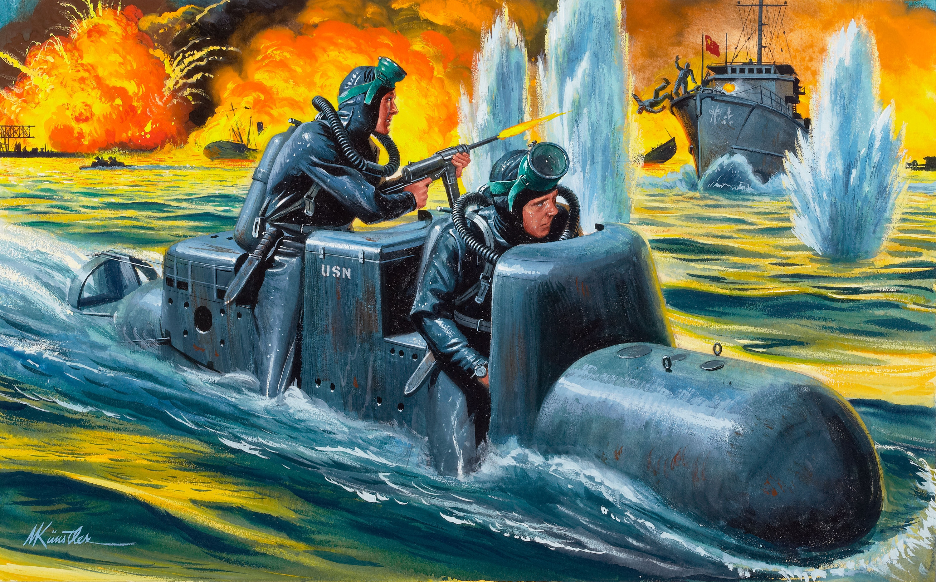 Мировой подводный флот. Итальянские подводники диверсанты второй мировой. Боевые пловцы второй мировой войны. Морт Кунстлер. Боевые пловцы Италии во второй мировой.