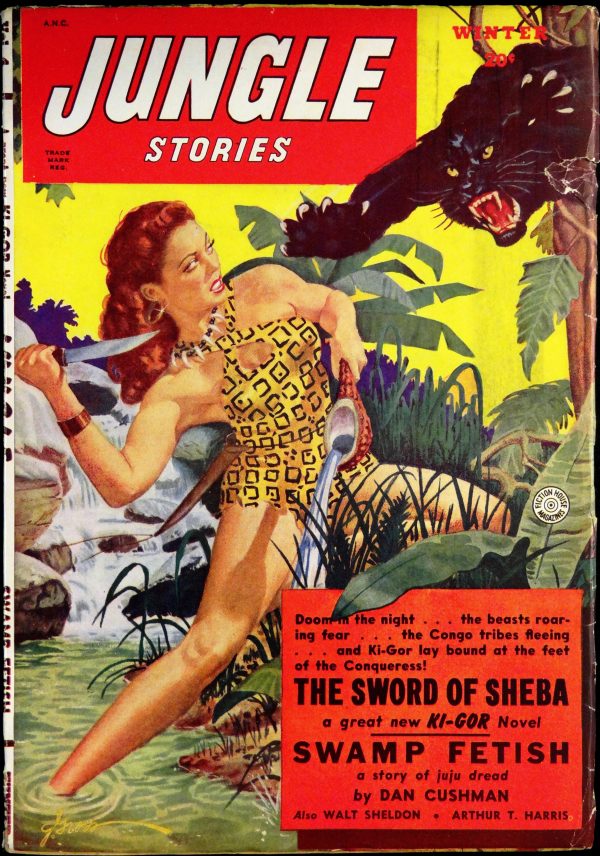 Jungle Stories Vol. 4, No. 9 (Winter 1949-50). Cover by George Gross