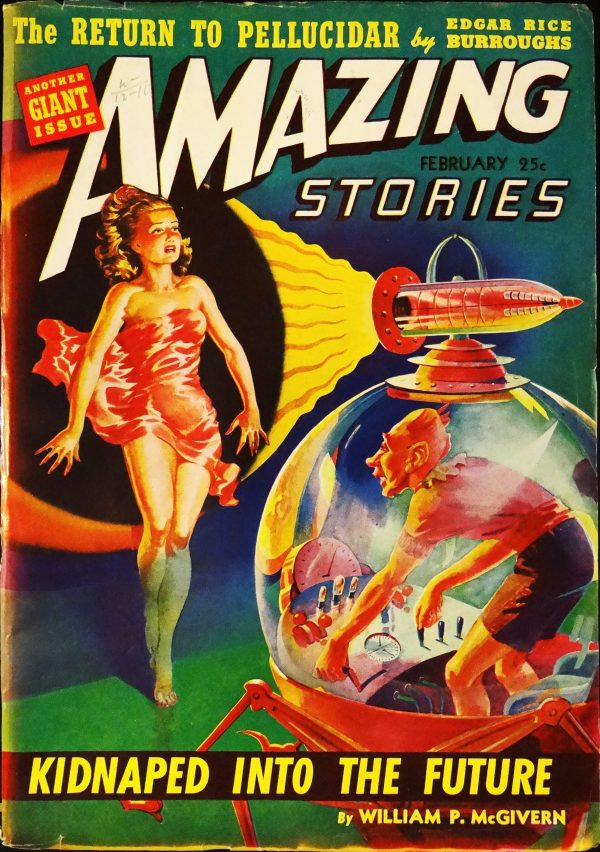 Amazing Vol. 16, No. 2 (Feb., 1942).  Cover Art by L. Raymond Jones
