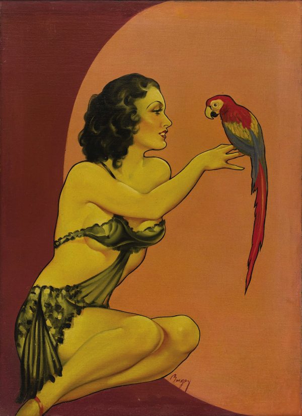 Girl With Parrot