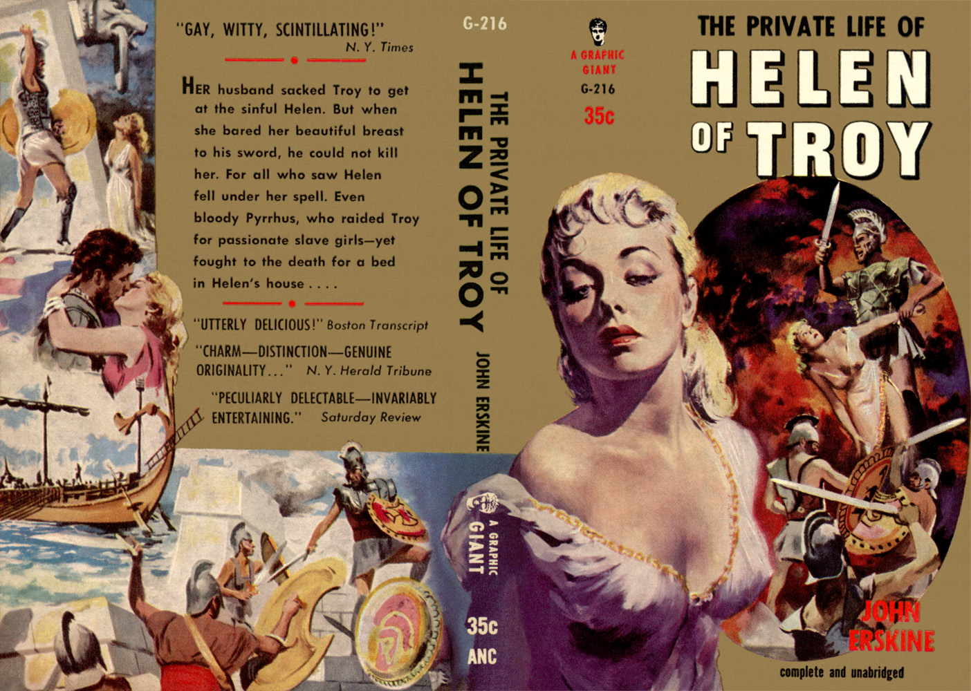 The Private Life of Helen of Troy (1956) -- Pulp Covers