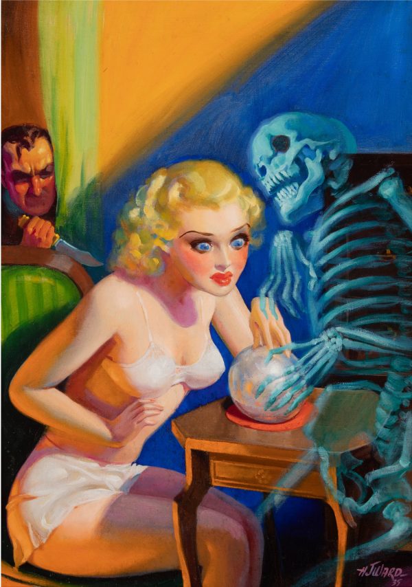 Spicy Mystery Stories pulp magazine cover, May 1936