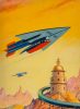 Flying Wing of Pluto, Amazing Stories magazine back cover, October 1942 thumbnail