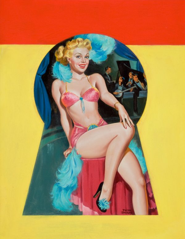 Pin-Up Sitting in the Keyhole, Whisper magazine cover, September 1950