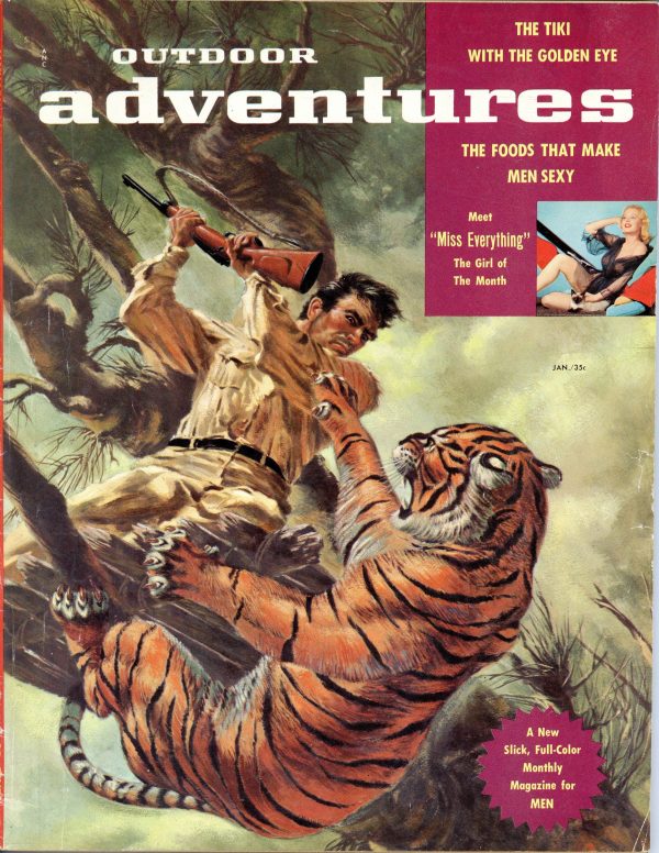 Outdoor Adventures magazine cover, January 1957