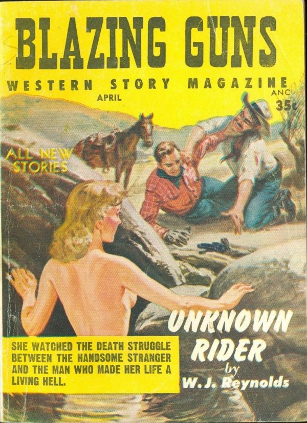 Blazing Guns Western Story Magazine, April 1957