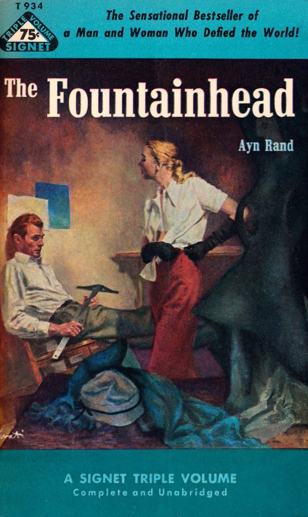 Signet Books No. T934 - The Fountainhead by Ayn Rand, 1952