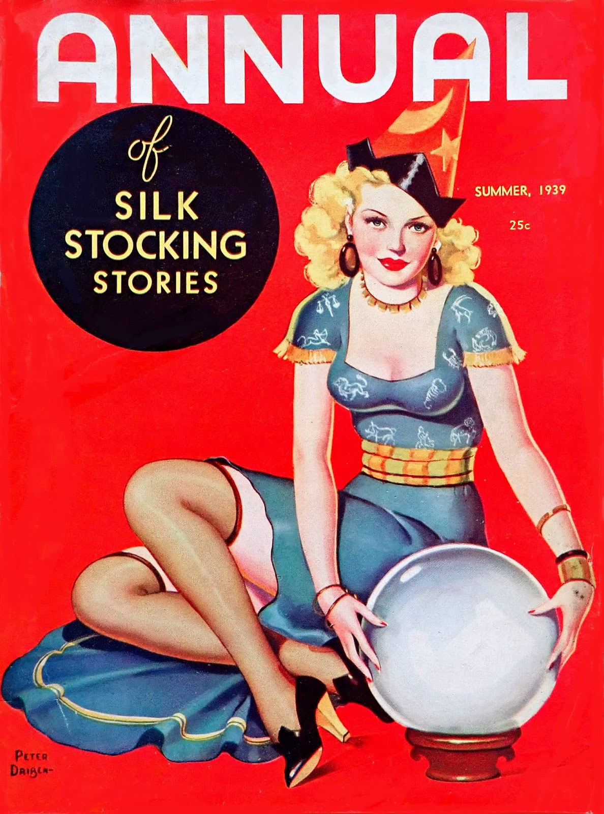 Vintage magazine cover Poster reproduction. Silk stocking annual
