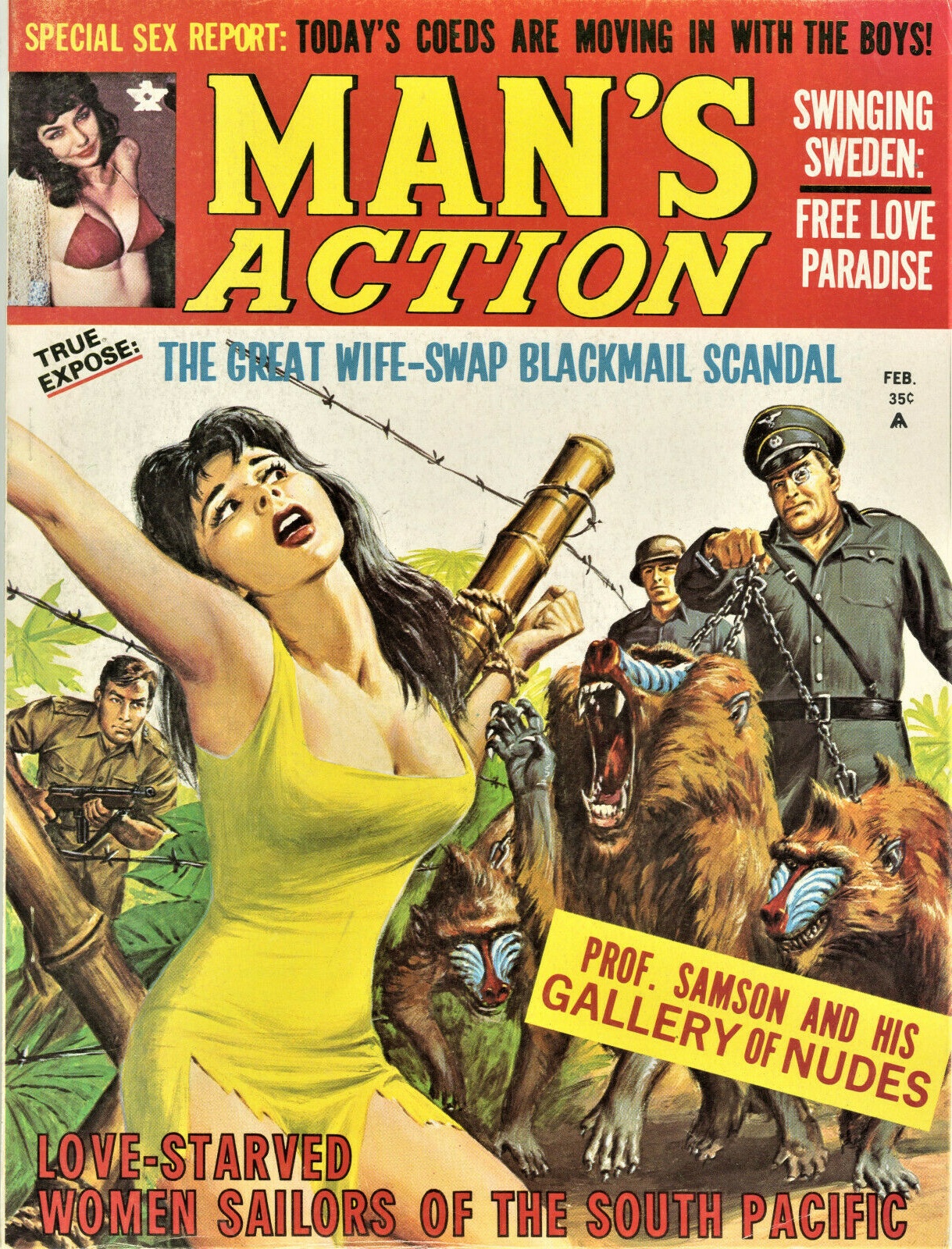 Love-Starved Women Sailors Of The South Pacific -- Pulp Covers