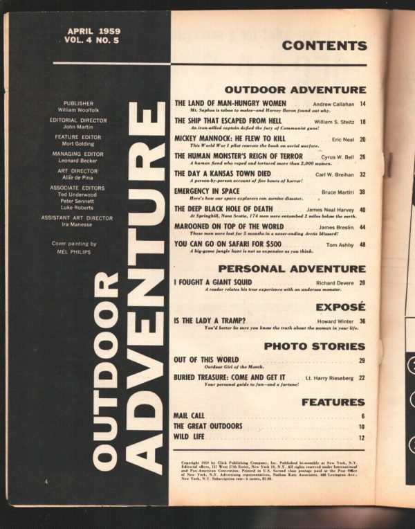 Outdoor Adventure 4-1959 contents
