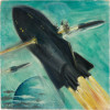 Earl Bergey Space Science Fiction November 1952 Preliminary Painting thumbnail