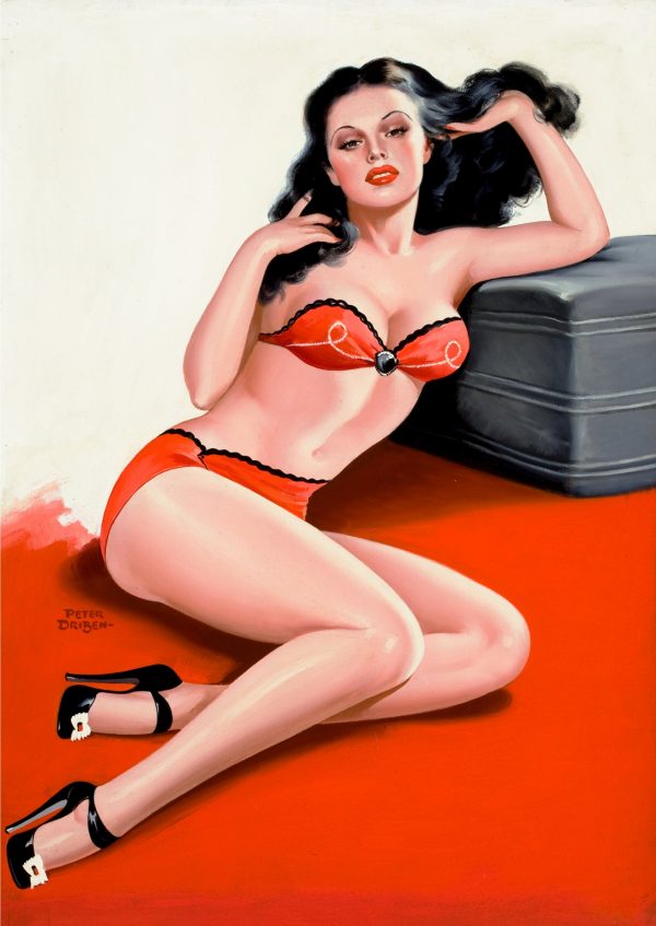 Pin-Up in Red Lingerie, Eyeful magazine cover, April 1946