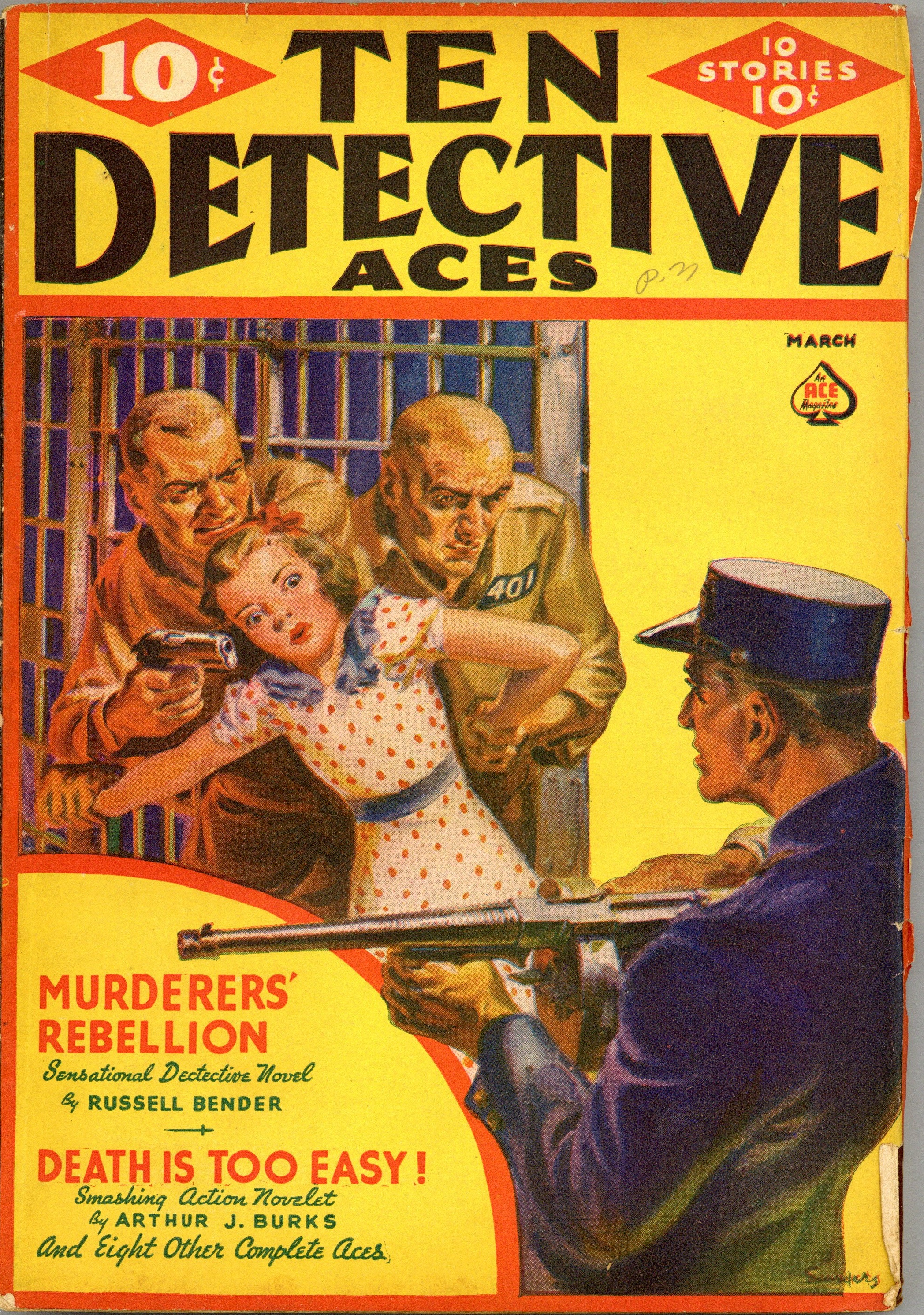 Ten Detective Aces March 1938