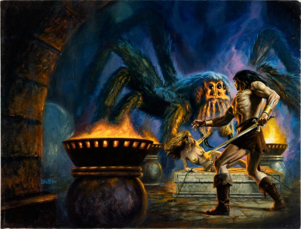 Conan and the Spider God Paperback Novel Wraparound Cover Painting